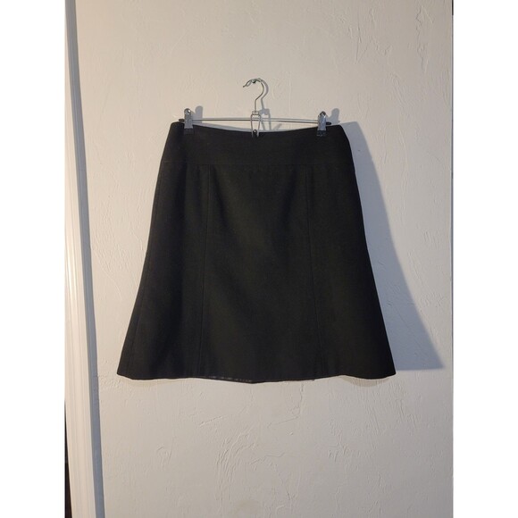 J Crew Wool Cashmere Blend Black A line Skirt Lined size 6 - Picture 2 of 5